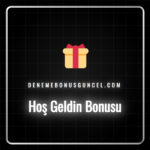 Elinde hediye paketi tutan bir kişi ve hoş geldin bonusu yazısı